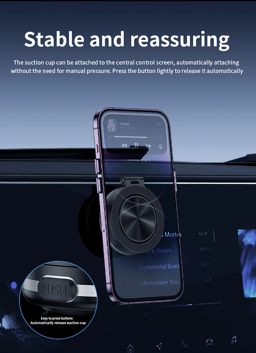 Universal Magnetic Folding Phone Holder with Suction Cup