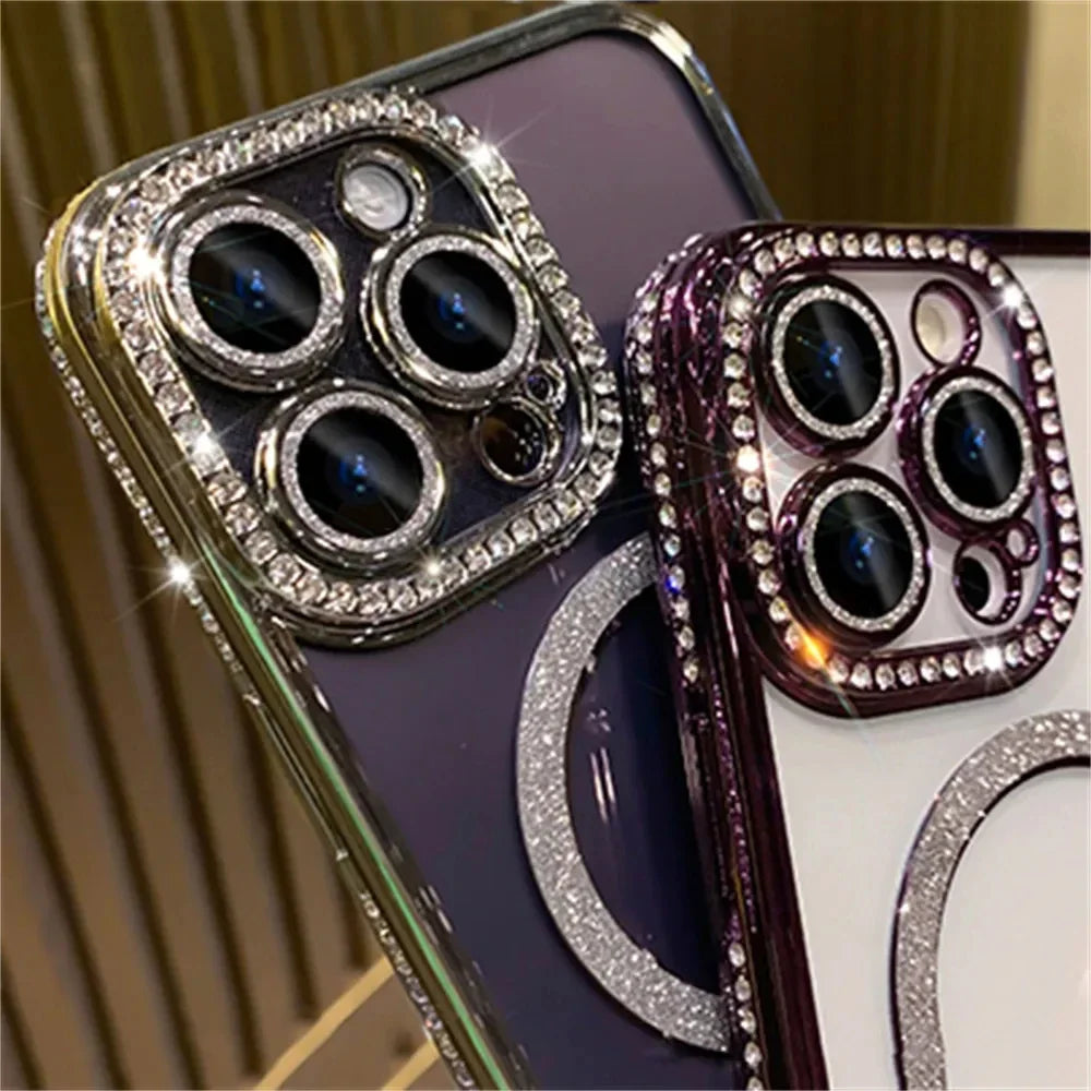 Luxury Glitter Diamond Magsafe Transparent Case