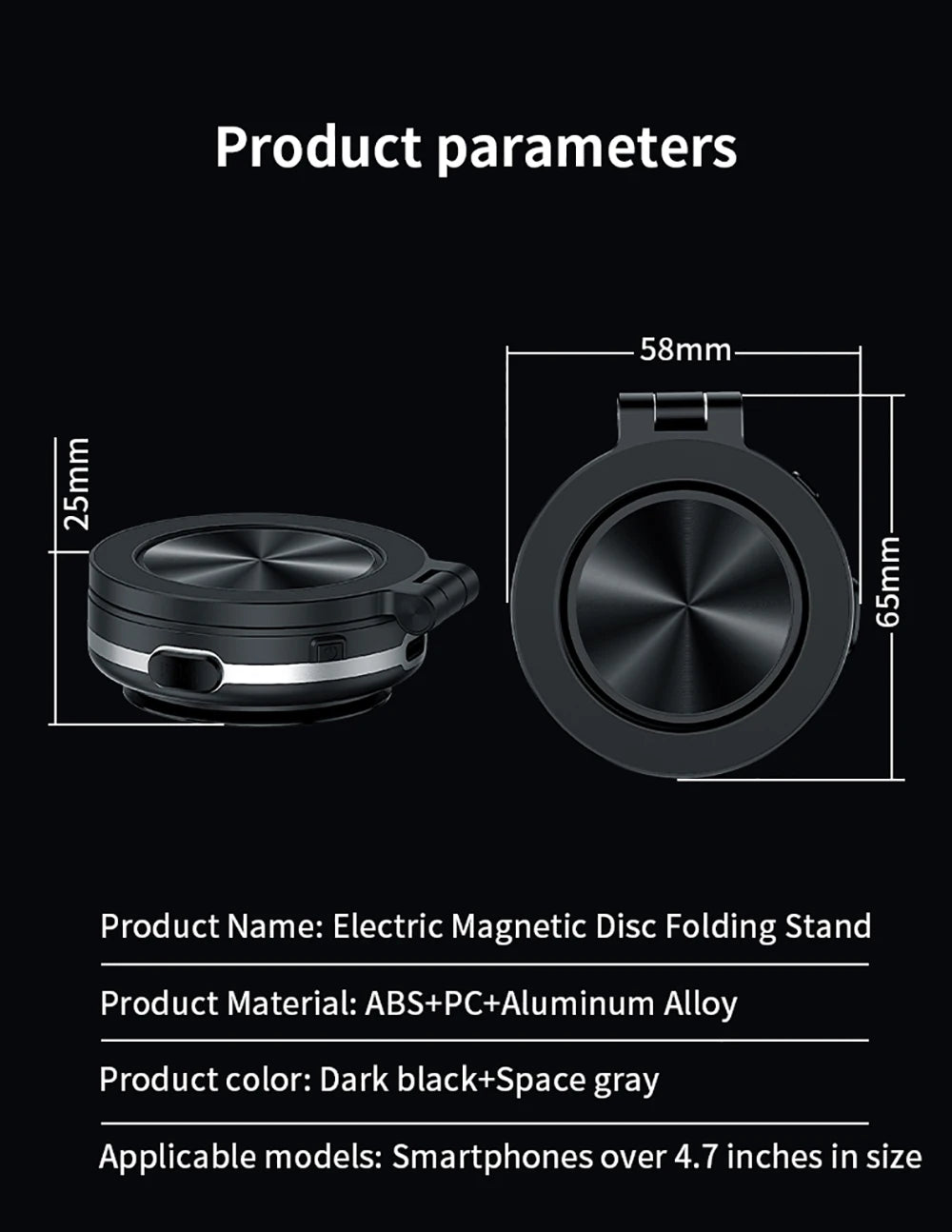 Universal Magnetic Folding Phone Holder with Suction Cup