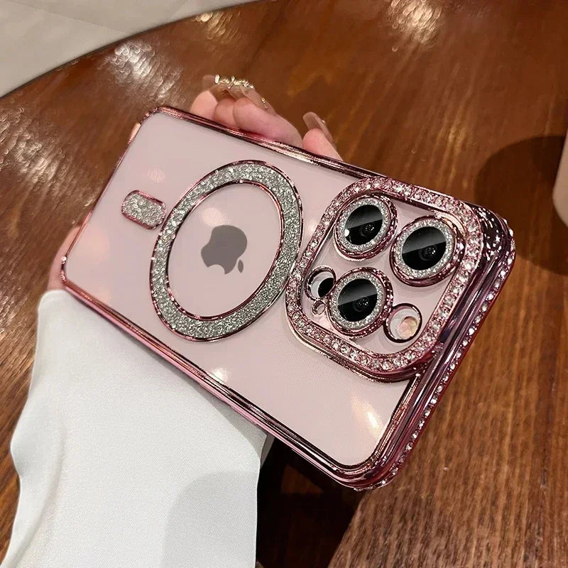 Luxury Glitter Diamond Magsafe Transparent Case