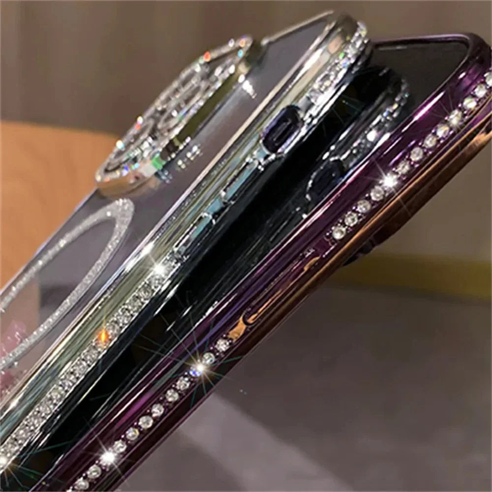 Luxury Glitter Diamond Magsafe Transparent Case