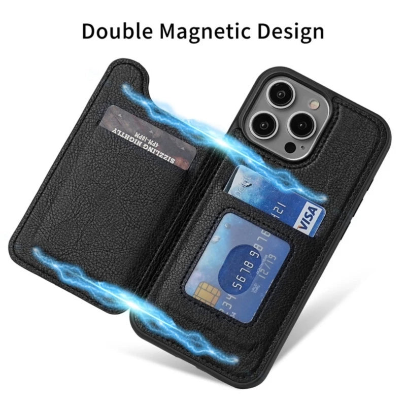 PU Leather Card Slot Case for iPhone 16 Pro Max