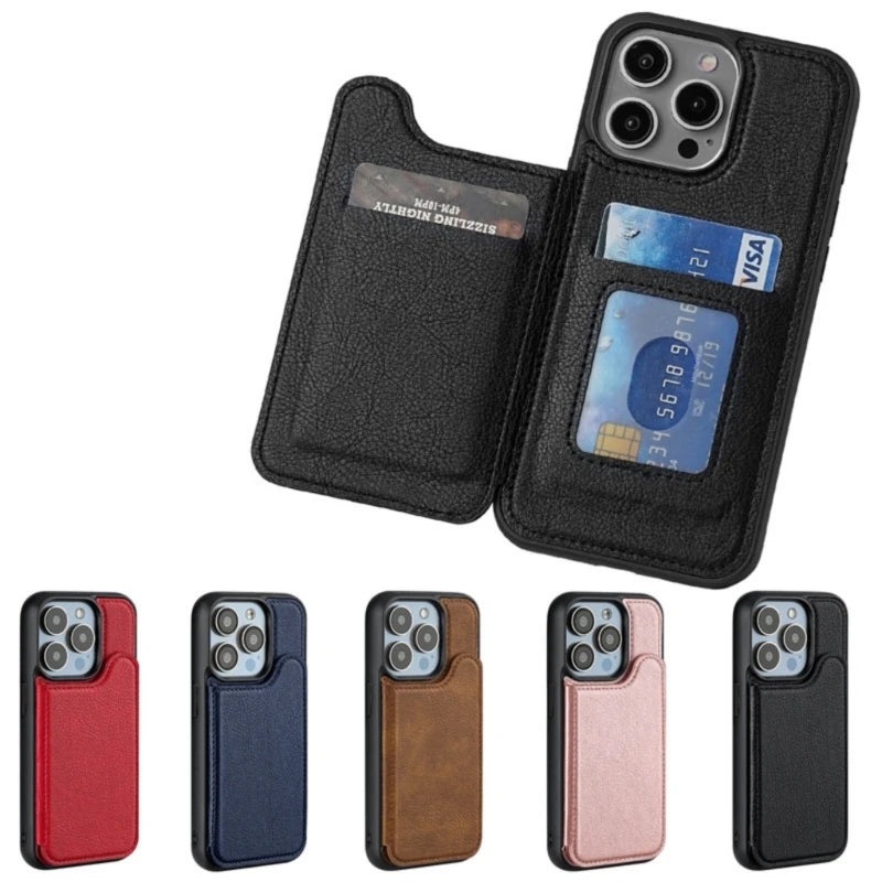 PU Leather Card Slot Case for iPhone 16 Pro Max