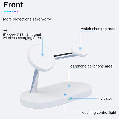 3-in-1 Fast Wireless Charging Station for iPhone, Watch & AirPods