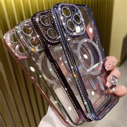 Luxury Glitter Diamond Magsafe Transparent Case