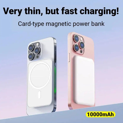 Batterie externe magnétique sans fil 20 W 10 000 mAh – Mini batterie à charge rapide PD pour iPhone 12 à 16