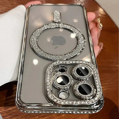 Luxury Glitter Diamond Magsafe Transparent Case
