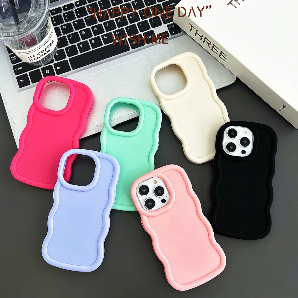 Wavy Pattern Soft Silicone Phone Case
