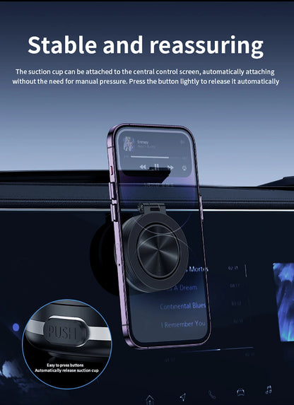 Universal Magnetic Folding Phone Holder with Suction Cup