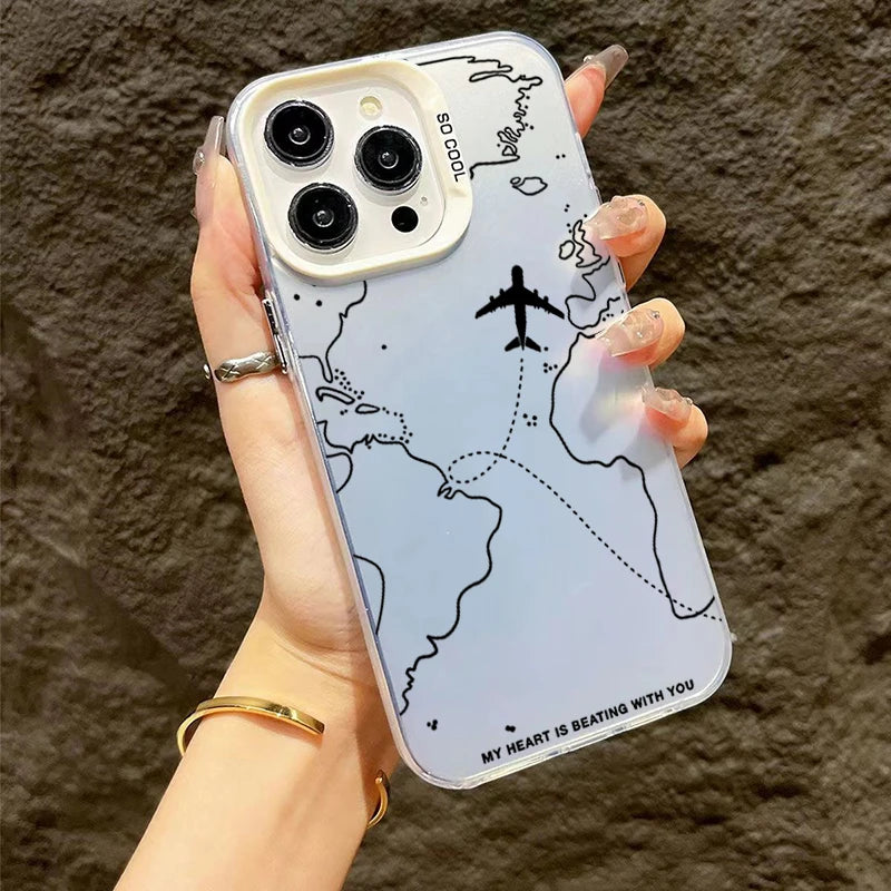 WanderGlow™ Airplane Map TPU Case