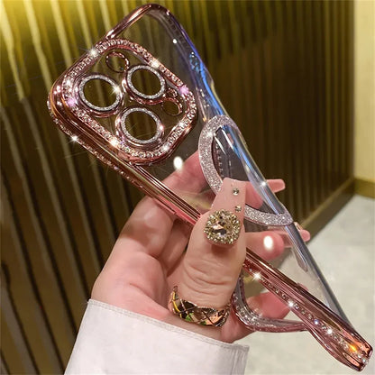 Luxury Glitter Diamond Magsafe Transparent Case