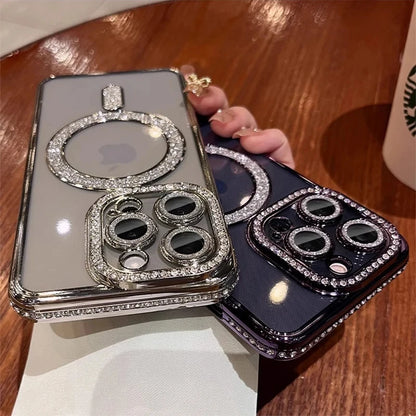 Luxury Glitter Diamond Magsafe Transparent Case
