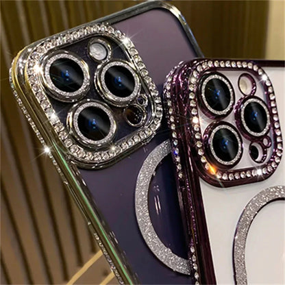 Luxury Glitter Diamond Magsafe Transparent Case