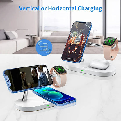 3-in-1 Fast Wireless Charging Station for iPhone, Watch & AirPods