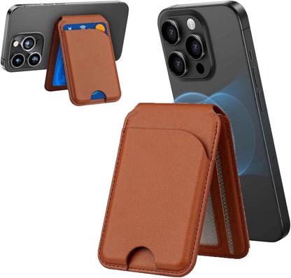 Magnetic Wallet Phone Stand with MagSafe for iPhone 12/14/15/16