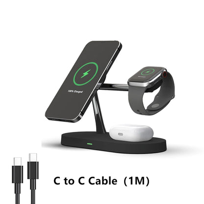 3-in-1 Fast Wireless Charging Station for iPhone, Watch & AirPods