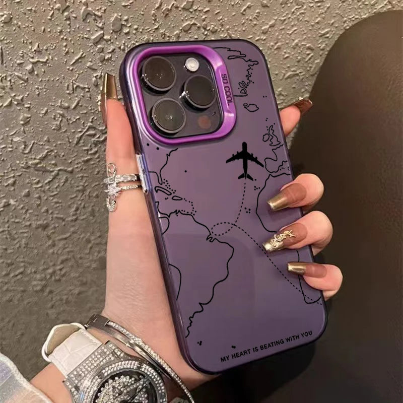 WanderGlow™ Airplane Map TPU Case