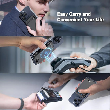 Magnetic Wallet Phone Stand with MagSafe for iPhone 12/14/15/16