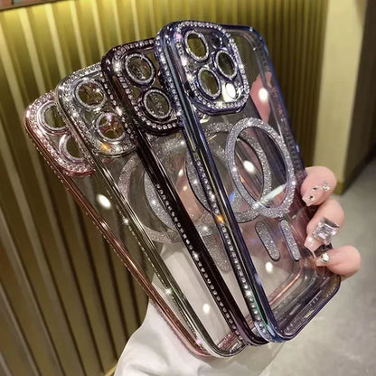 Luxury Glitter Diamond Magsafe Transparent Case