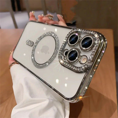 Luxury Glitter Diamond Magsafe Transparent Case