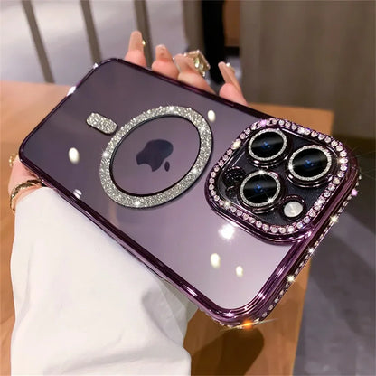Luxury Glitter Diamond Magsafe Transparent Case