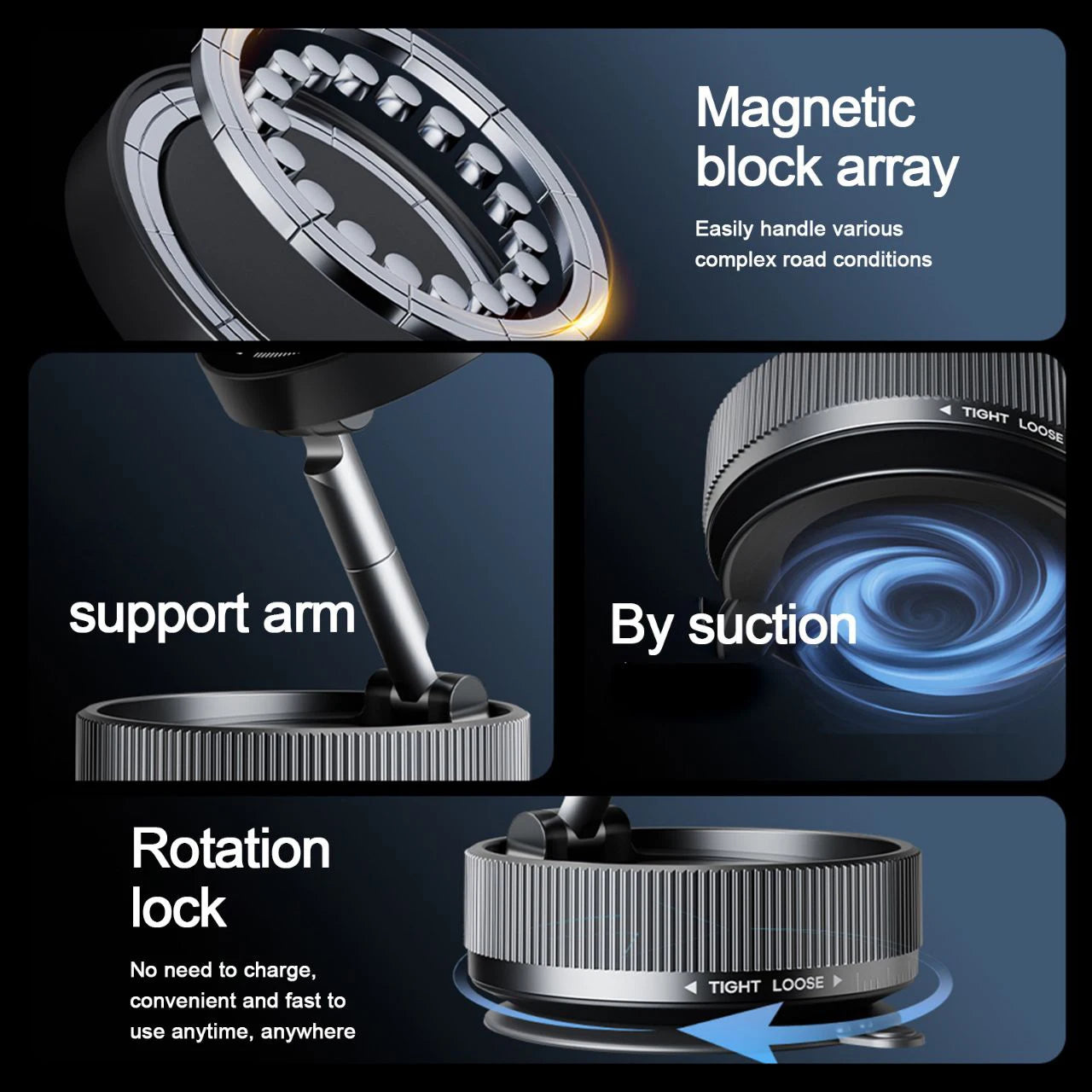 Universal Foldable Magnetic Car Phone Holder