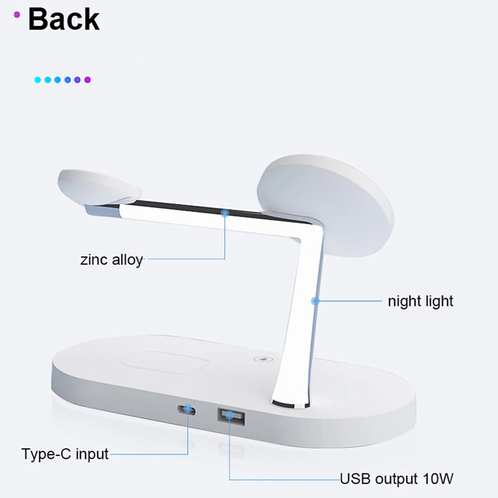 3-in-1 Fast Wireless Charging Station for iPhone, Watch & AirPods