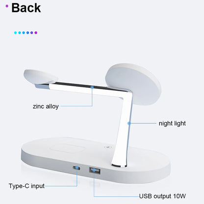 3-in-1 Fast Wireless Charging Station for iPhone, Watch & AirPods
