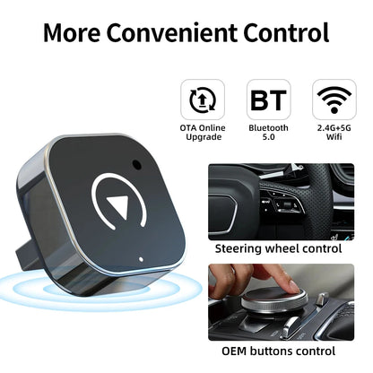 2-in-1 Wireless Android Auto & CarPlay Adapter Dongle