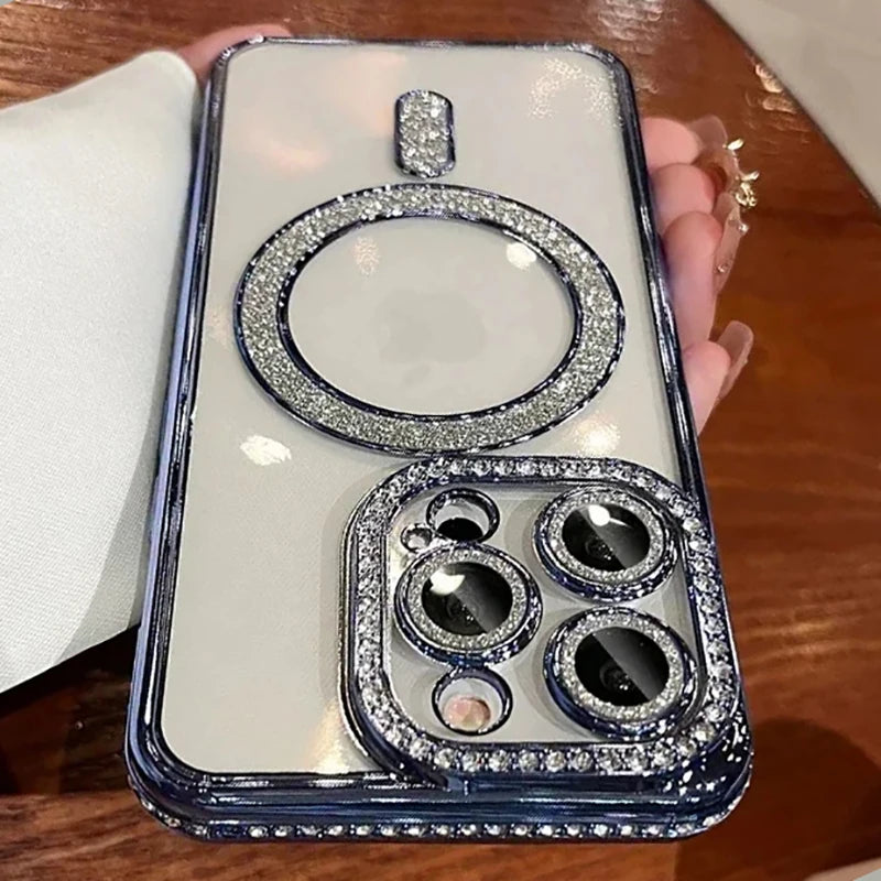 Luxury Glitter Diamond Magsafe Transparent Case