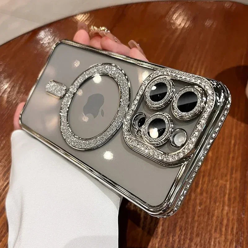 Luxury Glitter Diamond Magsafe Transparent Case
