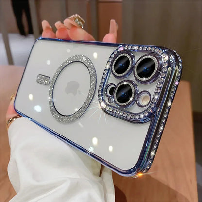 Luxury Glitter Diamond Magsafe Transparent Case