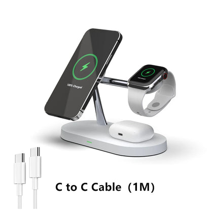 3-in-1 Fast Wireless Charging Station for iPhone, Watch & AirPods