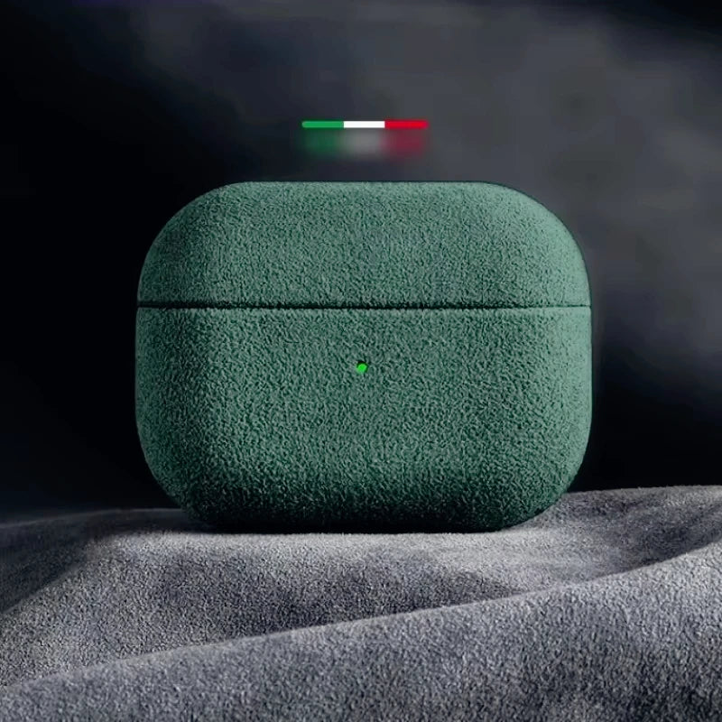 Italian Suede Leather Case for AirPods Pro 3/4 with Wireless Charging