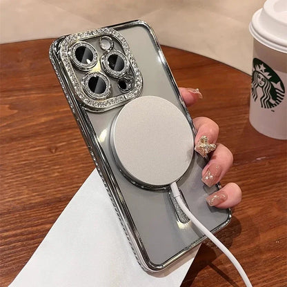 Luxury Glitter Diamond Magsafe Transparent Case