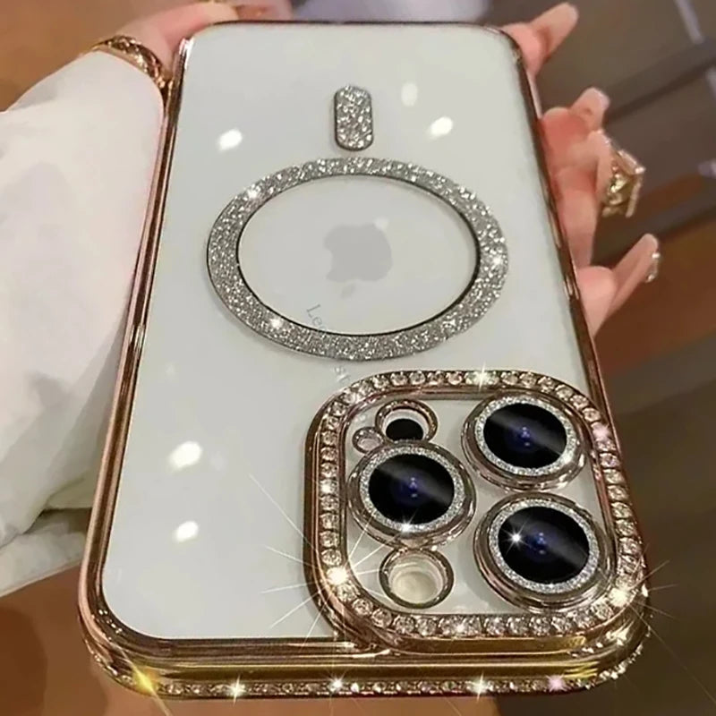 Luxury Glitter Diamond Magsafe Transparent Case