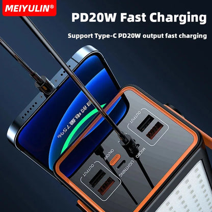 Batterie externe de secours grande capacité 50 000 mAh, 30 000 mAh, portable, USB-C 22,5 W, charge rapide, pour iPhone, Xiaomi, Samsung