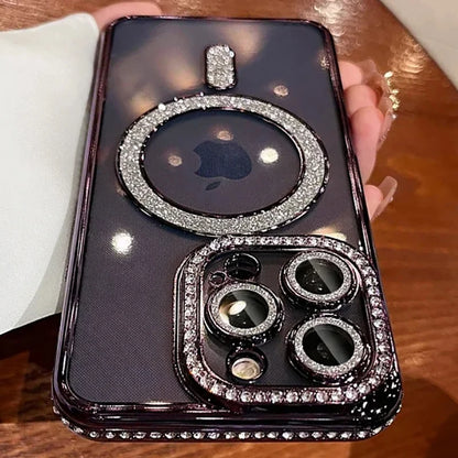 Luxury Glitter Diamond Magsafe Transparent Case
