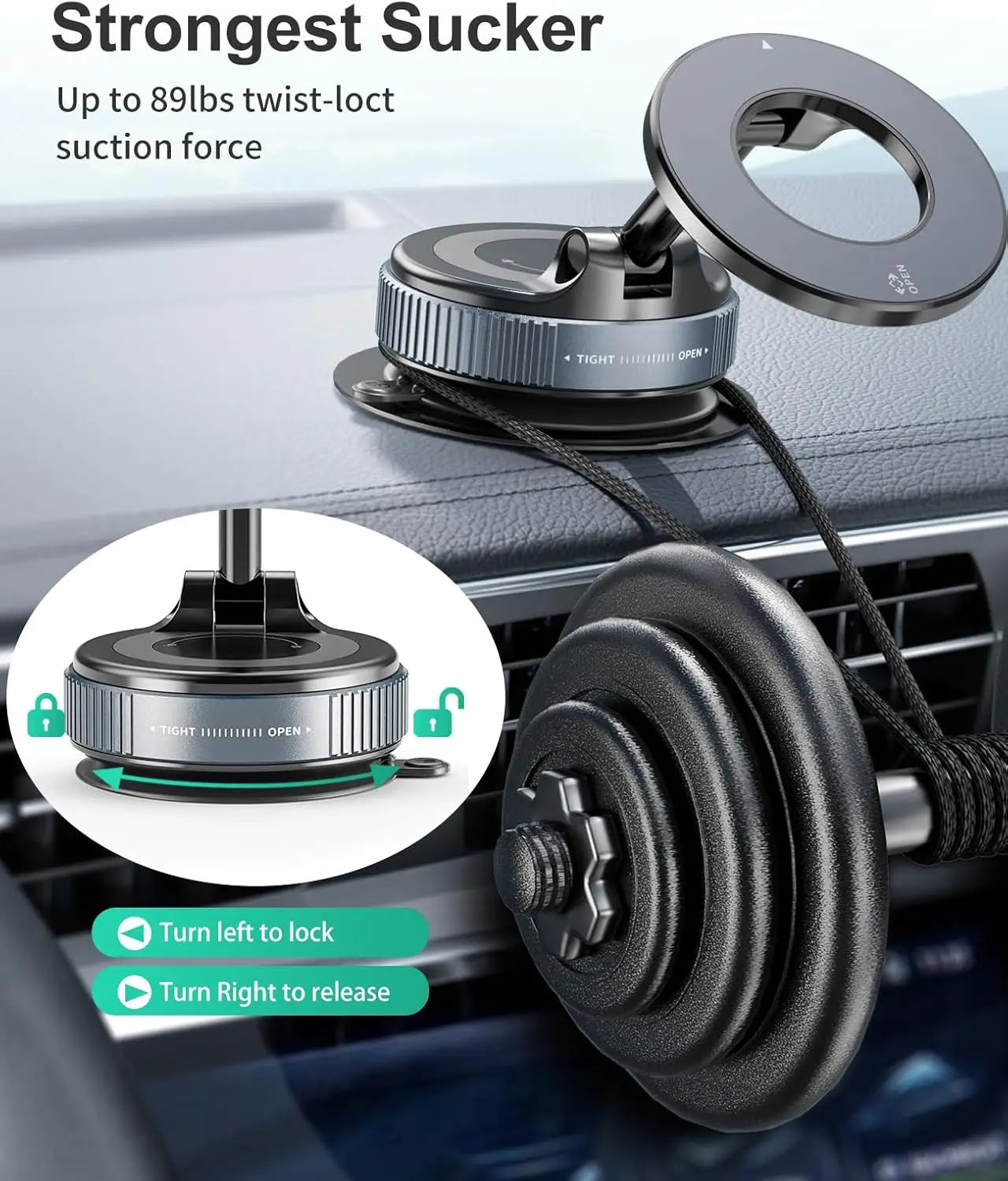 Magnetic Vacuum Suction Phone Holder for MagSafe