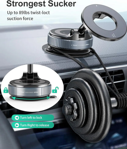 Magnetic Vacuum Suction Phone Holder for MagSafe