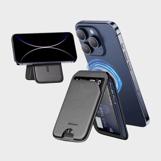 Magnetic Wallet Phone Stand with MagSafe for iPhone 12/14/15/16
